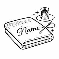 bestickt mit deinem wunschnamen