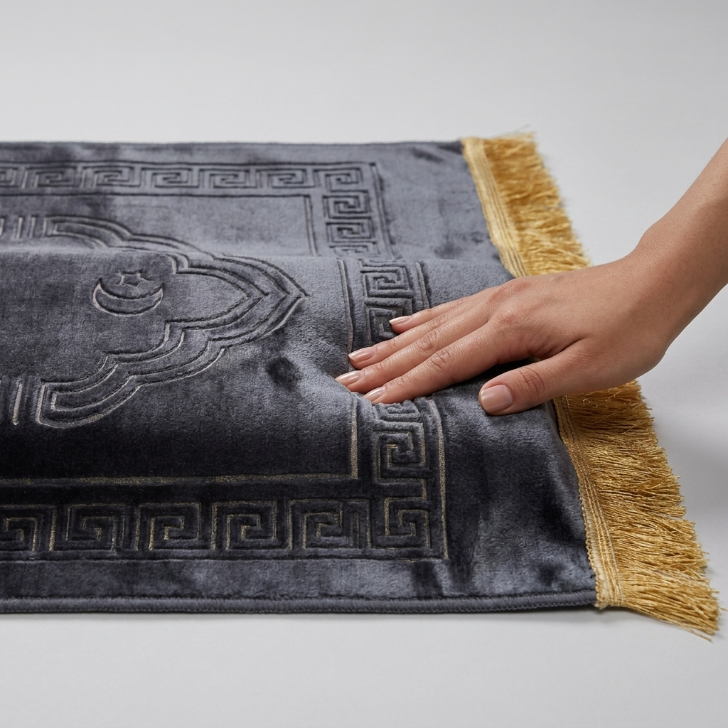 Memory-Schaum Drucktest – Hand sinkt sanft in die Kniezone ein