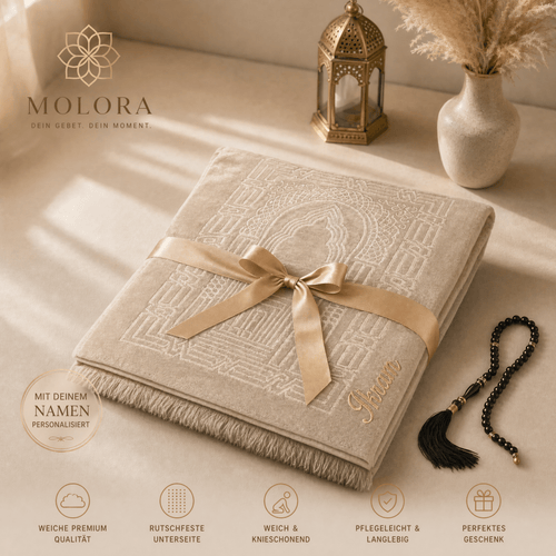 Personalisierter Gebetsteppich – Beige - Molora