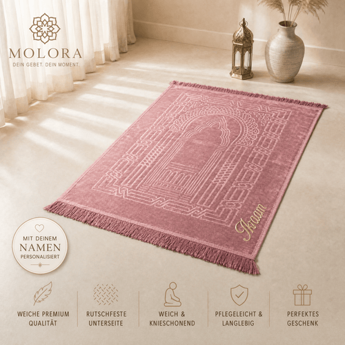 Personalisierter Gebetsteppich – Rosa - Molora