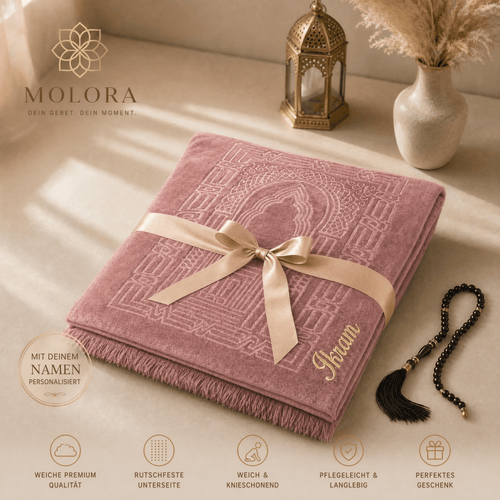 Personalisierter Gebetsteppich – Rosa - Molora