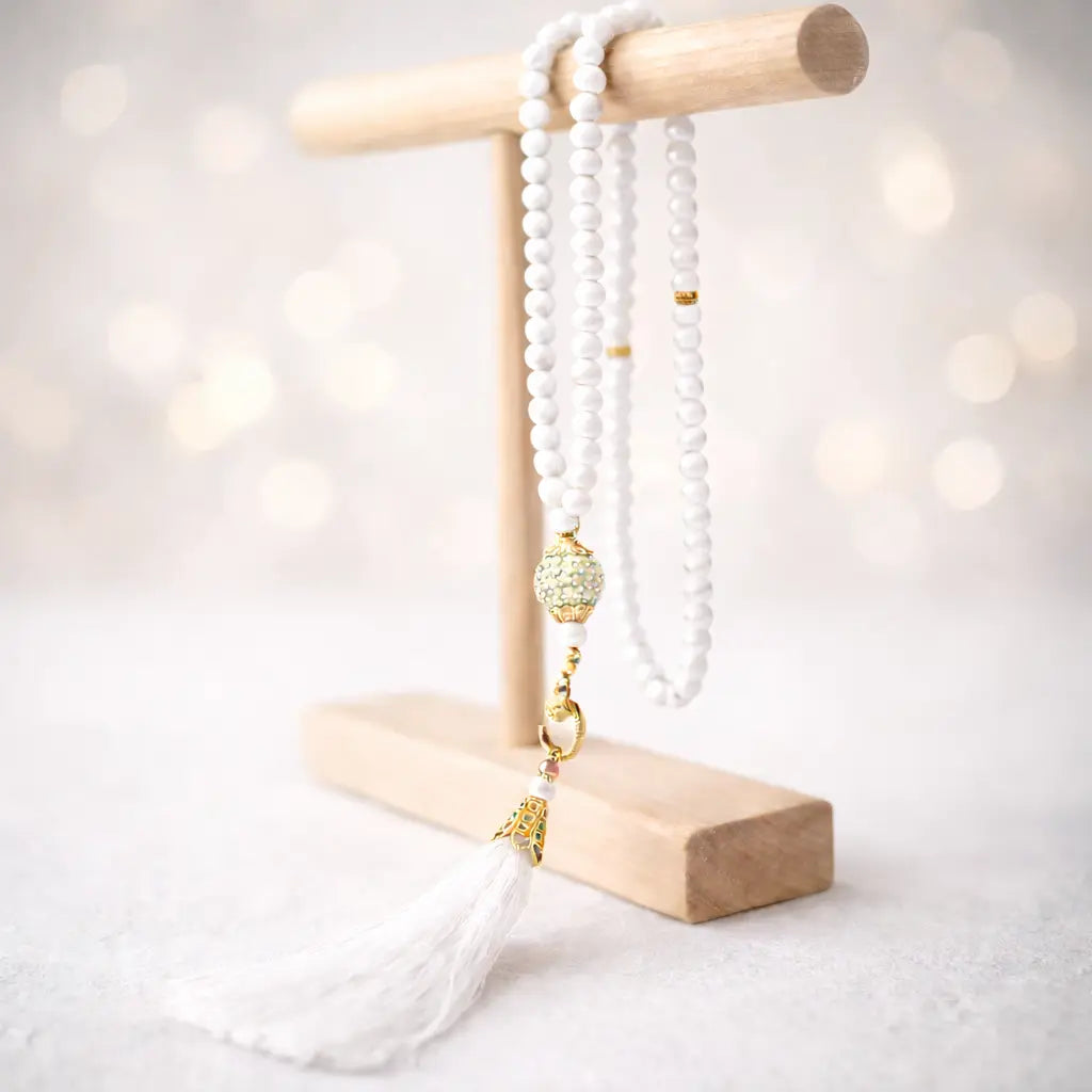 Tasbih Gebetskette farblich passend zum Gebetsteppich – Molora Set
